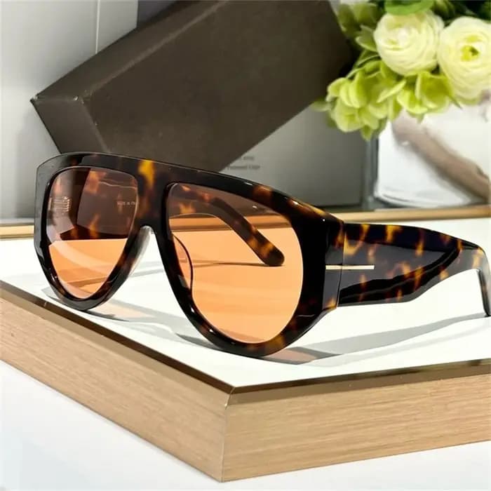 Lunettes de soleil classiques à grande monture en fibre d'acétate