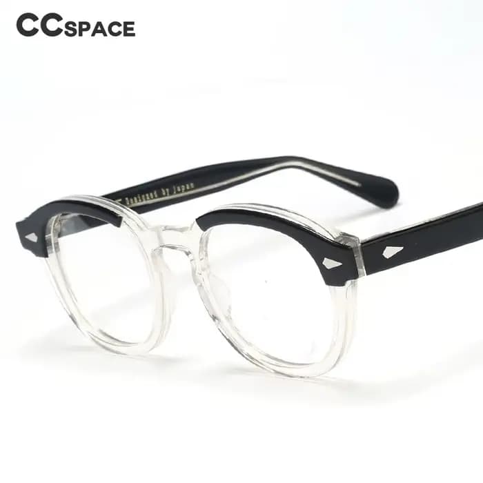 Lunettes Optiques Rondes Rétro en Acétate pour Homme et Femme, Monture Personnalisée, à Rivets, à la