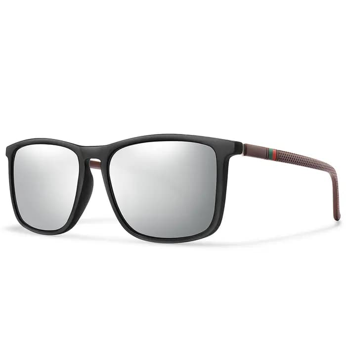 Lunettes de soleil de cyclisme polarisées classiques carrées de luxe