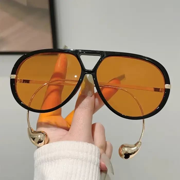 GM LUMIAS lunettes de soleil pilote surdimensionnées nouveau dans la mode Double pont dégradé