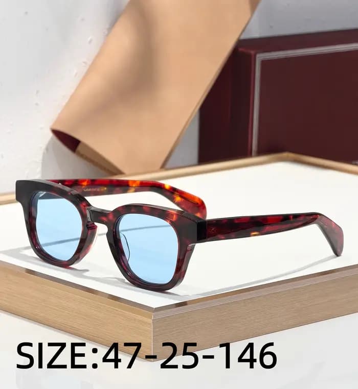 Nouvelles Lunettes de Soleil Artisanales Julien 2026 – Monture Épaisse en Fibre d'Acétate de Haute Qualité pour Vacances et Voyages