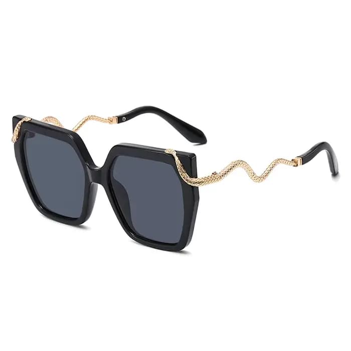 Lunettes Anti-lumière polygone surdimensionnées pour femmes
