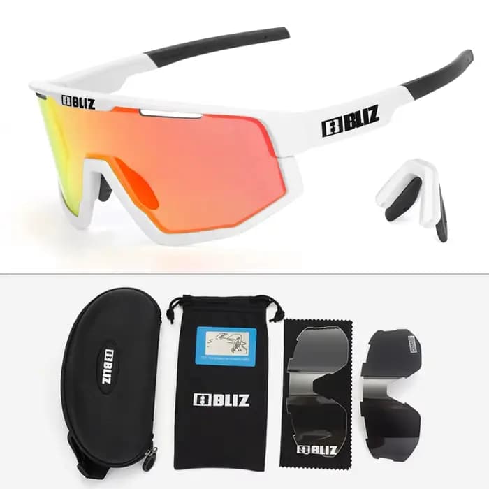 B BLIZ Fusion Lunettes de soleil de cyclisme polarisées – 3 lentilles interchangeables pour vélo de