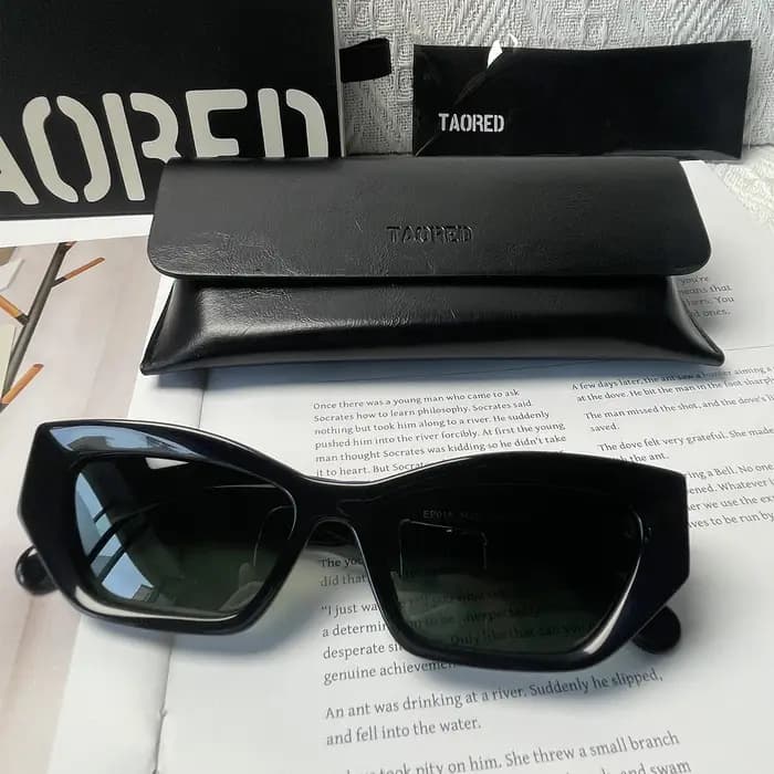 Lunettes de soleil élégantes pour femmes, avec étui, de luxe, de styliste, œil de chat, monture en acétate, à la mode, UV400, nouvelle collection 2025