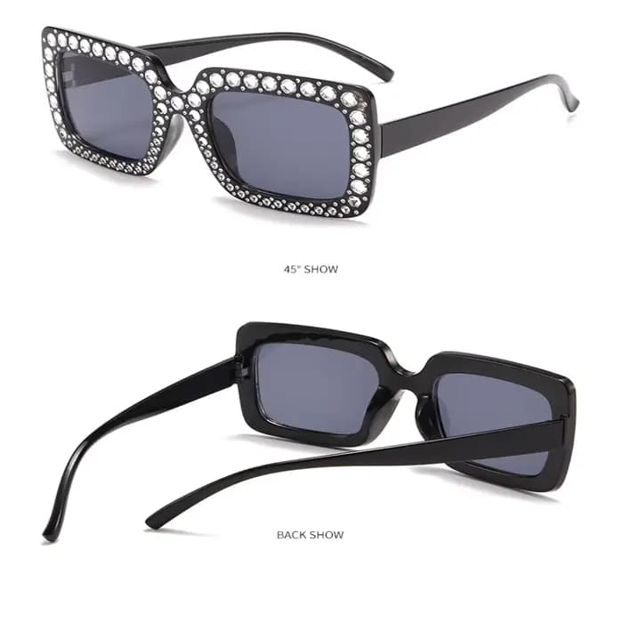Mode diamant lunettes de soleil femmes hommes marque de luxe concepteur paillettes