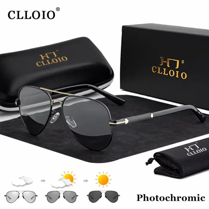 CLLOIO 2023 nouveau pilote lunettes de soleil photochromiques hommes femmes classique