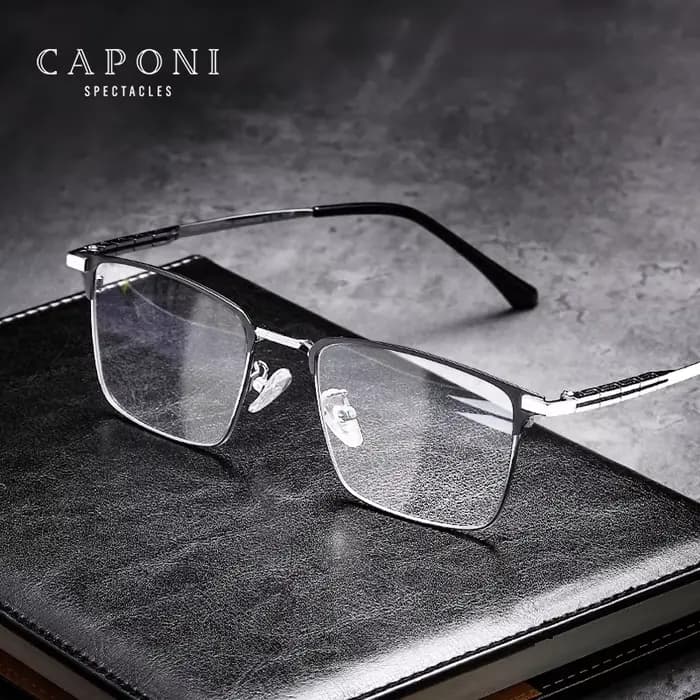 CAPONI – lunettes classiques en métal pour hommes