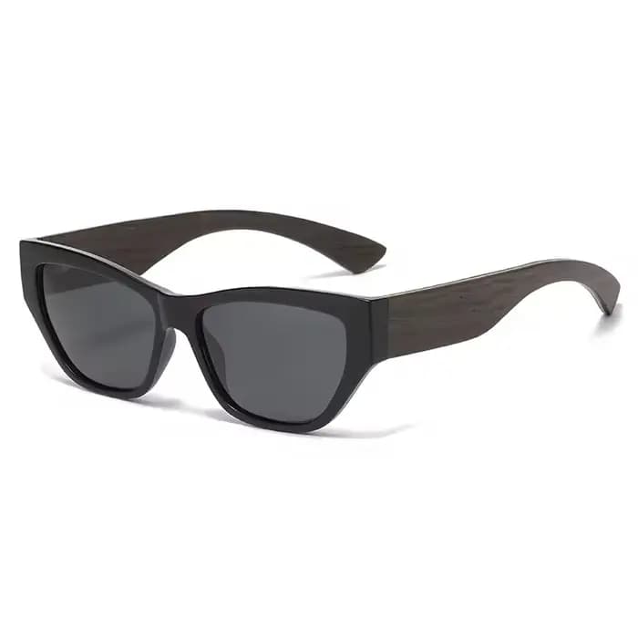 Lunettes de soleil PC à la mode avec pieds en bois pour hommes et femmes