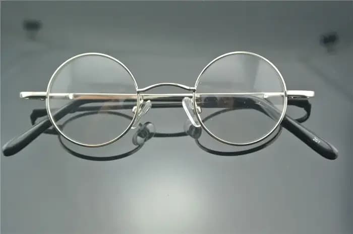 Vintage petit rond 43mm charnières à ressort John Lennon montures de lunettes en métal jante complète myopie Rx capable