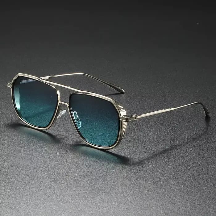 Lunettes De soleil pilote en métal hommes femmes Steampunk Aviation