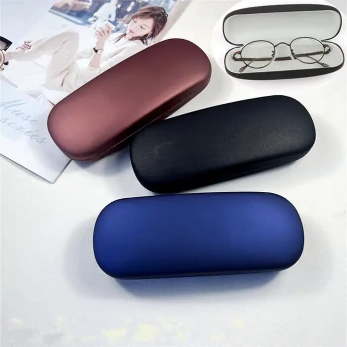 Boîte de rangement pour lunettes, étui rigide de couleur unie, étui rigide pour lunettes de soleil, pour activités de plein air, rangement à domicile, lunettes de lecture