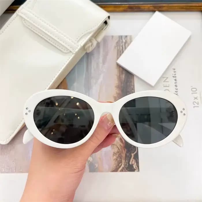 Lunettes de soleil ovales à la mode pour femmes, nuances noires d'été, marque de styliste, lunettes