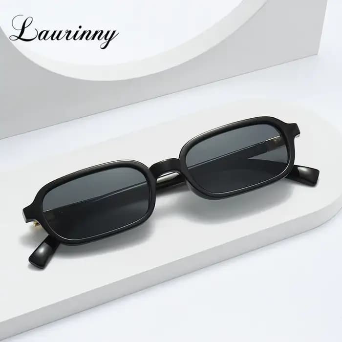 LAURINNY-Lunettes de soleil rectangulaires pour homme et femme, accessoire de marque de styliste, carrées, verres bruns, à la mode
