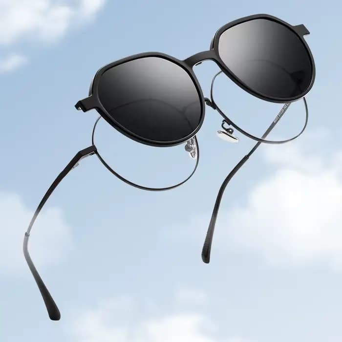 Lunettes de soleil polarisées à Clip, monture en alliage de titane pour femmes, pare-soleil optique
