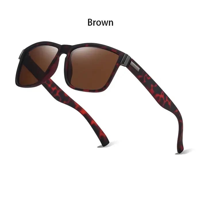 Lunettes de soleil carrées unisexes vintage à motif unique