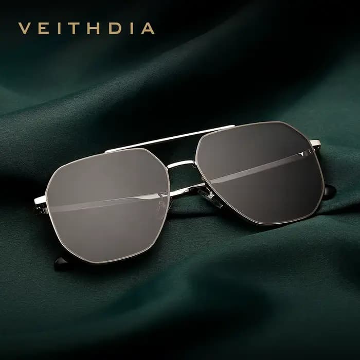 VEITHDIA-Lunettes de soleil vintage polarisées pour homme et femme, verres carrés en nylon, style ré