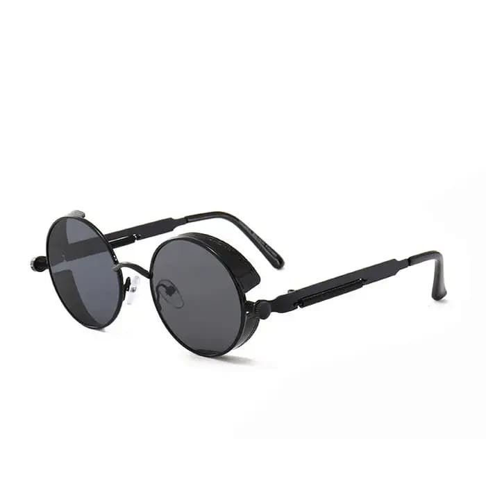 Steampunk mode hommes rétro lunettes de soleil rondes