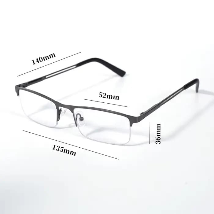 Lunettes de lecture demi-cerclées marron 2026 pour hommes