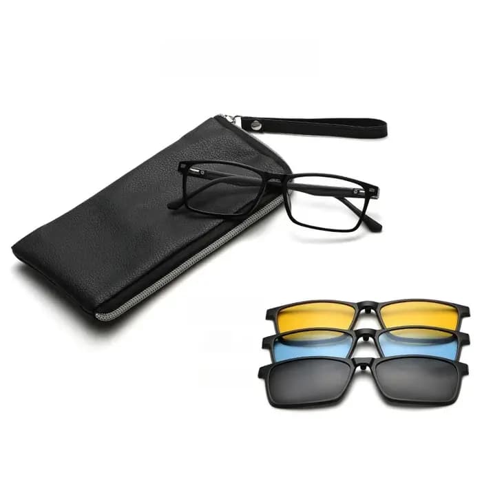 YIMARUILI mode TR90 magnétique polarisé lunettes à clipser pour femmes rétro carré optique Prescription
