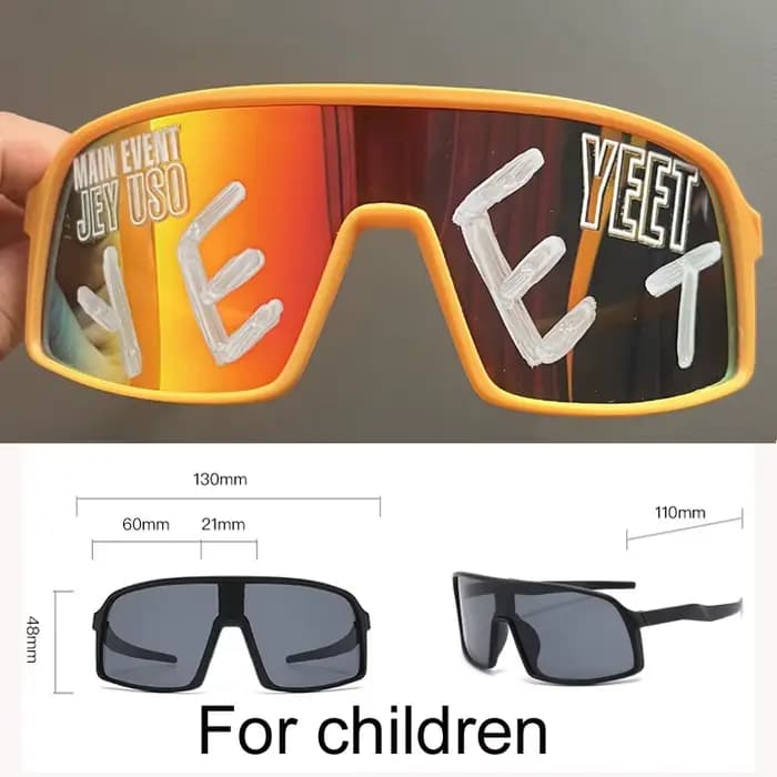 Jey Uso Yeet Lunettes de soleil pour adultes et jeunes, lunettes de sport MAIN EVENT