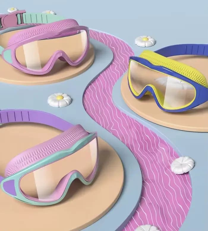 Lunettes de natation pour enfants ; antibuée et anti-ultraviolets