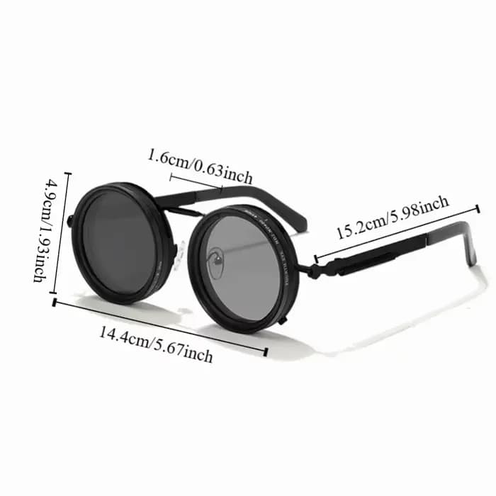 Lunettes de soleil de pêche à monture ronde avec filtre ND métallique