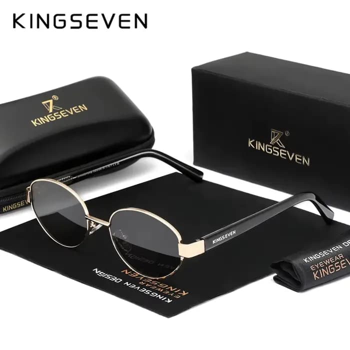 KINGSEVEN – lunettes de soleil ovales pour femmes, petites lunettes de soleil tendance UV400, en mét