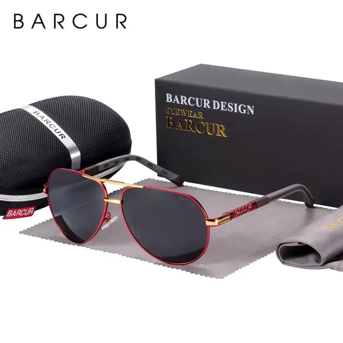 BARCUR Design lunettes de soleil polarisées pour hommes femmes dégradé lentille lunettes de soleil c