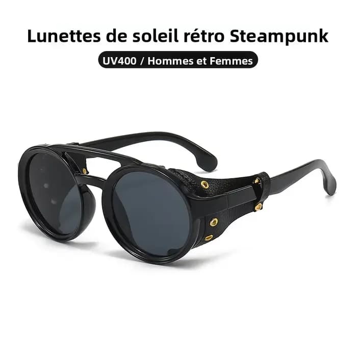 Lunettes de soleil rétro Steampunk pour hommes et femmes