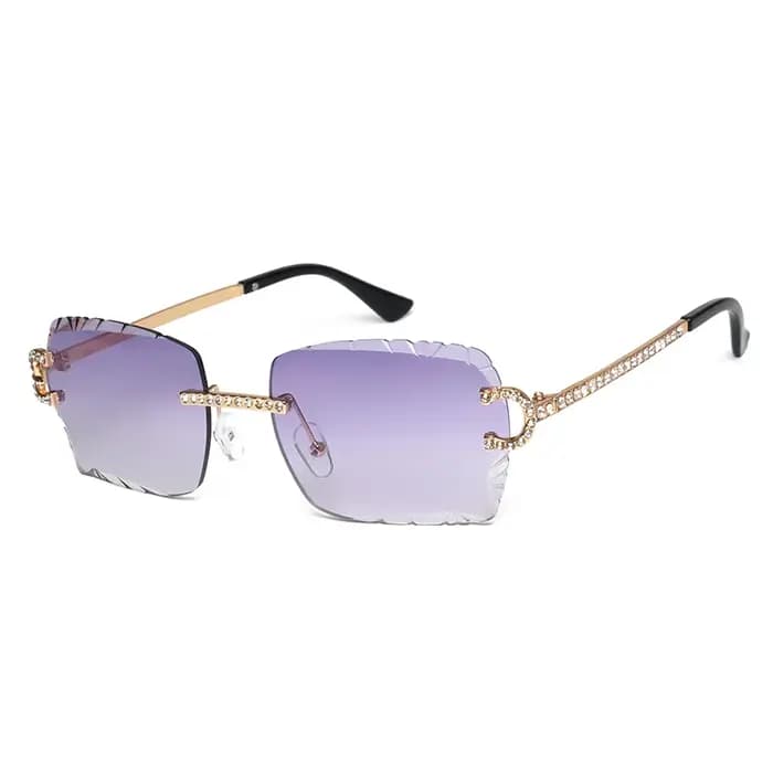 KENBO carré sans monture gemme lunettes de soleil à la mode dégradé