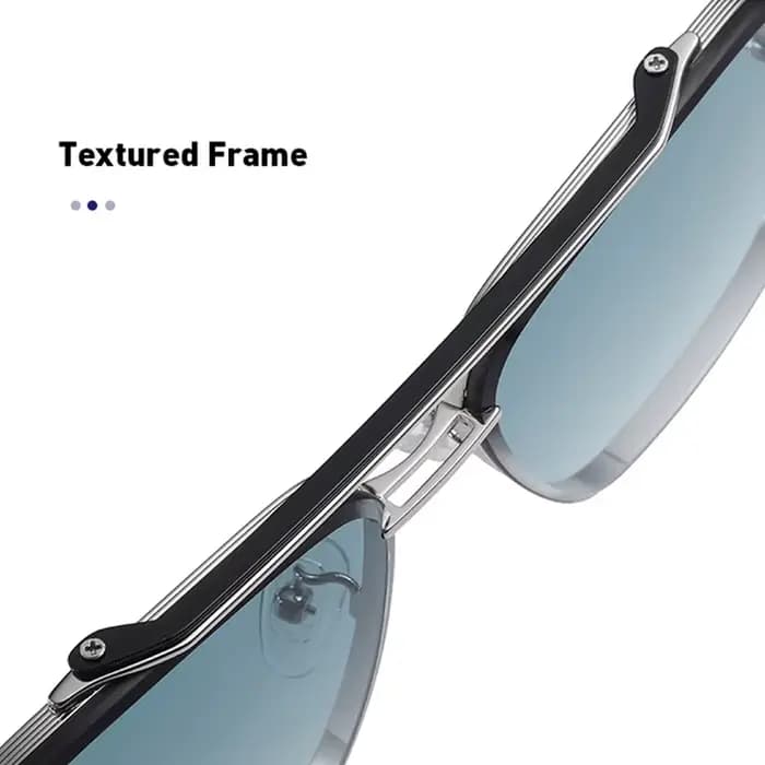 Lunettes de soleil dégradées pour hommes, grandes lunettes de soleil à monture métallique pour femme
