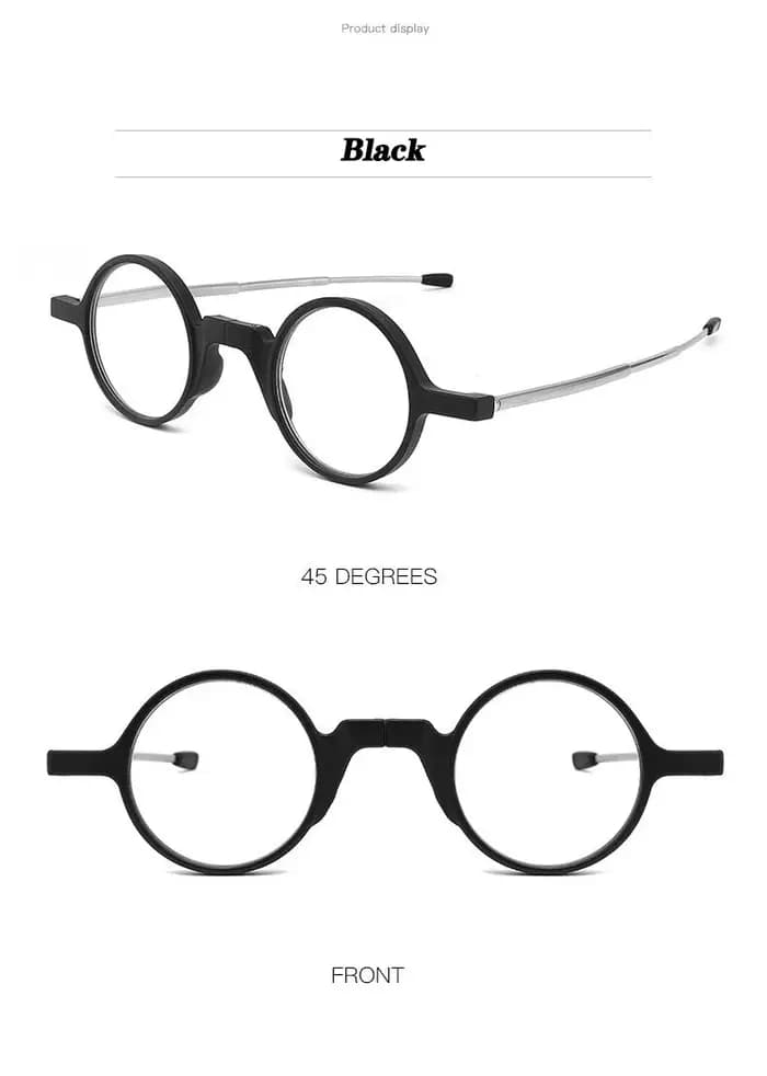 Lunettes de lecture rondes pliables à la mode pour femmes