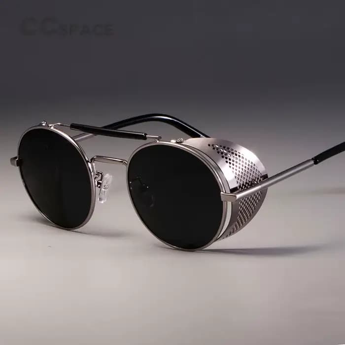 Zml14 rétro rond métal lunettes De soleil Steampunk hommes femmes marque