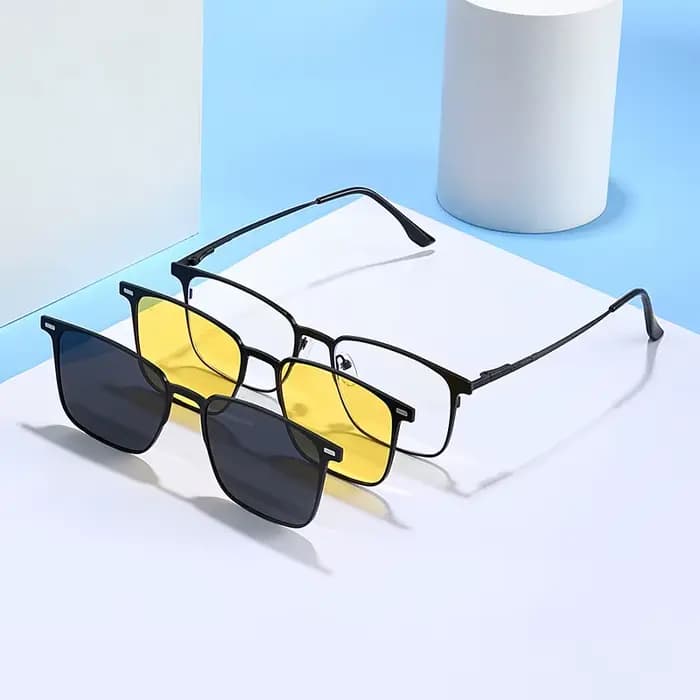 Caterside – lunettes de soleil polarisées pour hommes et femmes, monture métallique, ensemble de lun