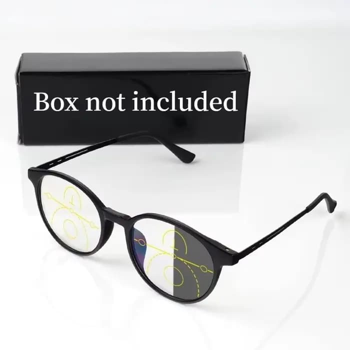 Lunettes de lecture photochromiques à monture ronde pour hommes, lunettes multifocales progressives