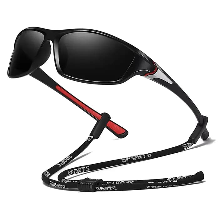 Lunettes de soleil de sport vintage avec chaîne pour hommes et femmes
