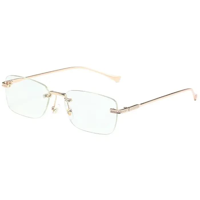 Lunettes de soleil carrées sans monture pour femmes