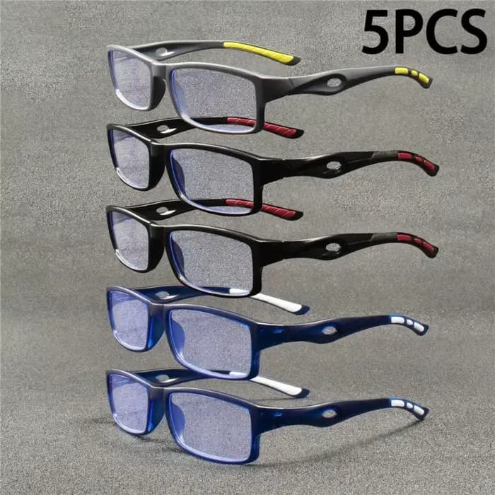 5 paires de nouvelles lunettes de lecture unisexes, sport, décontractées, à la mode, rétro, monture