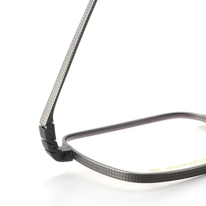 Lunettes de soleil carrées en titane et acétate IP pour hommes