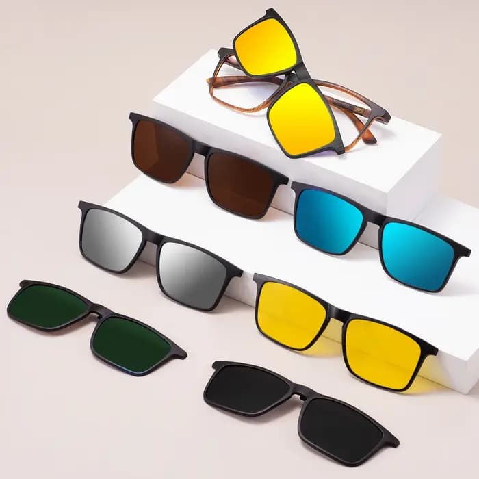 Lunettes de soleil carrées à jante complète pour hommes et femmes