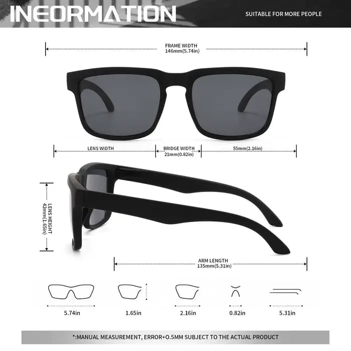 Lunettes de soleil de sport carrées 4 pièces avec motif de temple de créateur - UV400 pour hommes et