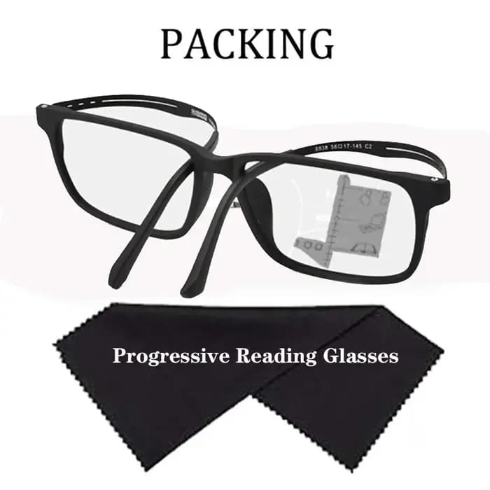 Lunettes de lecture progressives multifocales en titane pur pour hommes et femmes