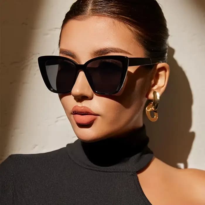 INS Vintage lunettes De soleil yeux De chat femmes carré petit cadre