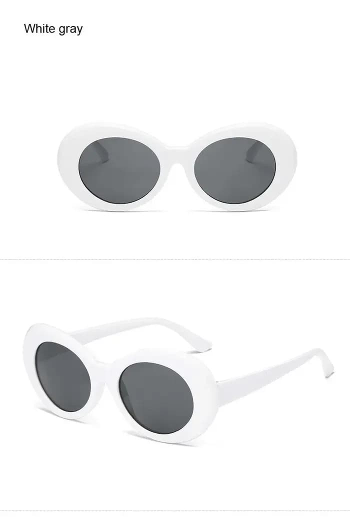 Vintage ovale rond lunettes De soleil femme marque