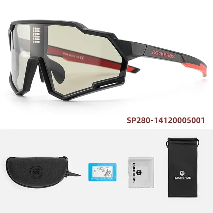 ROCKBROS lunettes de soleil de vélo polarisées et photochromiques changement de couleur électronique
