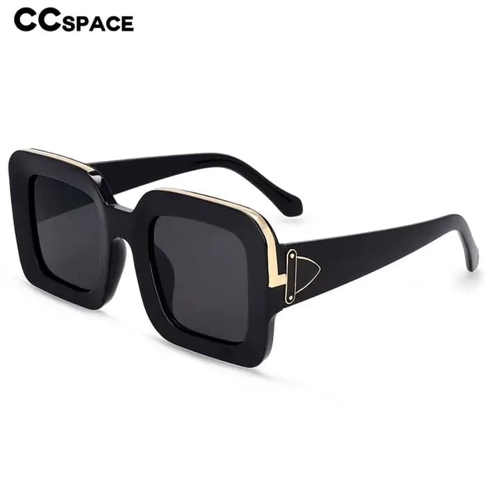 Lunettes de soleil rectangulaires à grand cadre pour hommes et femmes