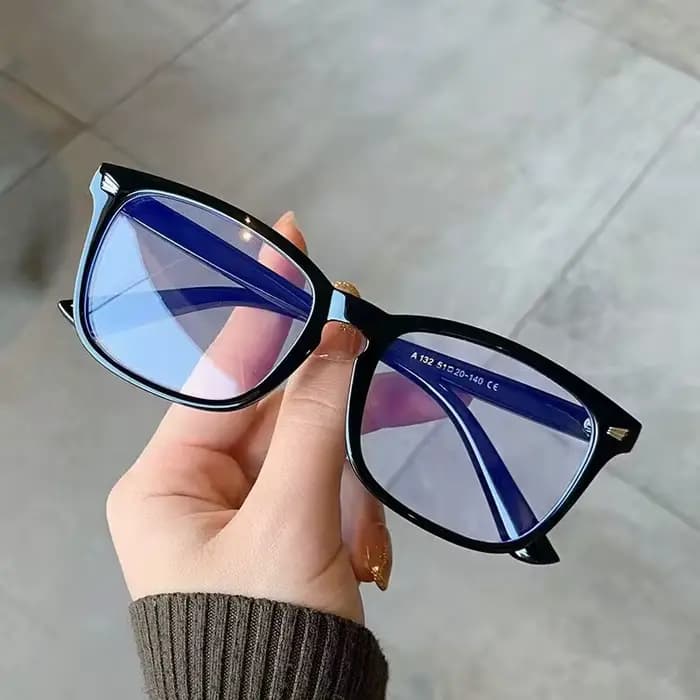 RUOBO Rivet Anti lumière bleue lunettes cadre pour hommes femmes Transparent optique