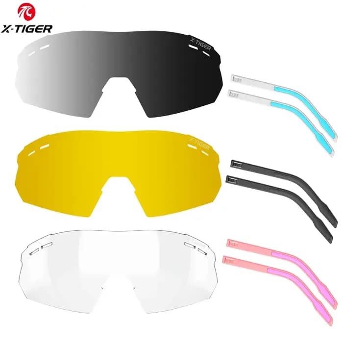 Lunettes de cyclisme X-TIGER Accessoires EXS Lentille photochromique Lunettes de soleil de vélo Feets Lentille polarisée Lentille de remplacement Cadre de myopie