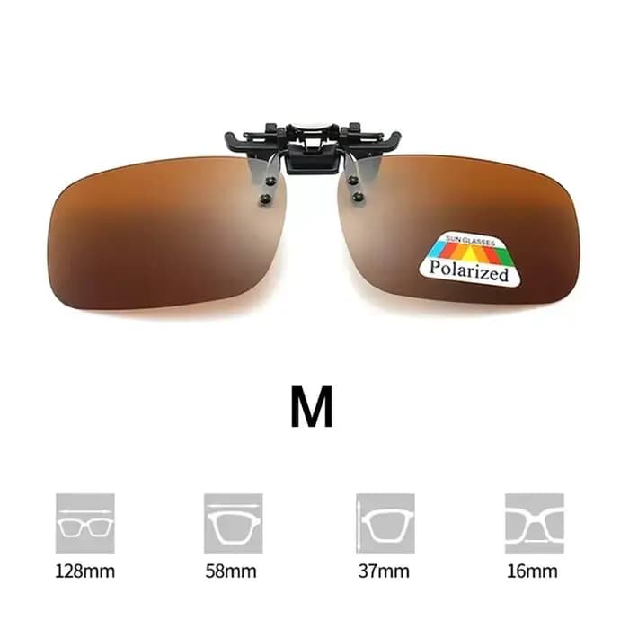Lunettes de soleil polarisées à lentilles grises, 4 couleurs, Clip rabattable UV 380, pour la condui