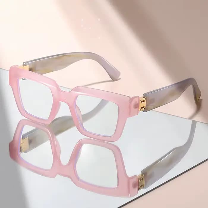 Lunettes rétro anti-lumière bleue à motifs de marbre pour hommes et femmes des marques de luxe europ